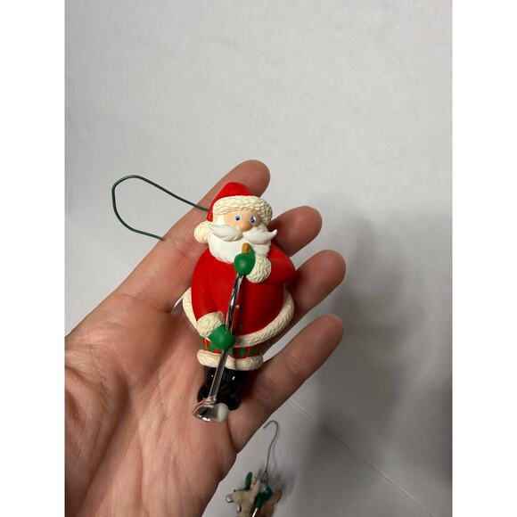 Vintage Hallmark Keepsake Christmas Ornaments Golf Santa Putter Lot of 2 - Picture 4 of 4